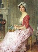 Charles-Amable Lenoir The Seamstress Sweden oil painting artist